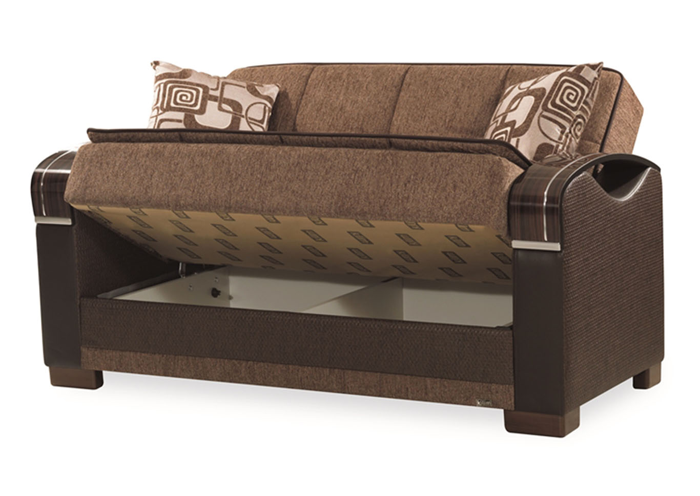 Bristol Brown Chenille Love Seat,Ottomanson (Previously Casamode)